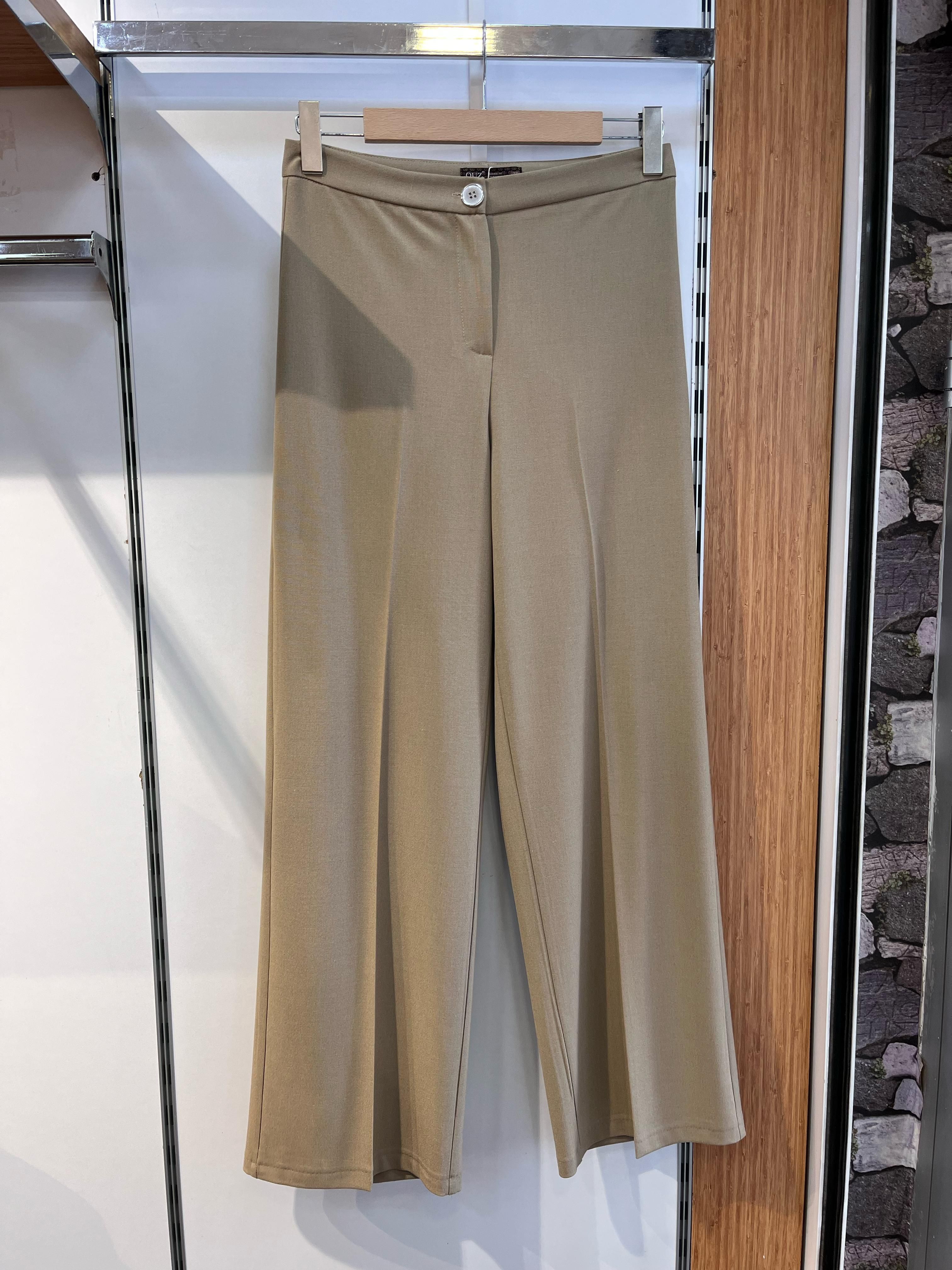 230 Gr Poly Vıscose Lycra Metal Düğme Palazzo Pantolon
