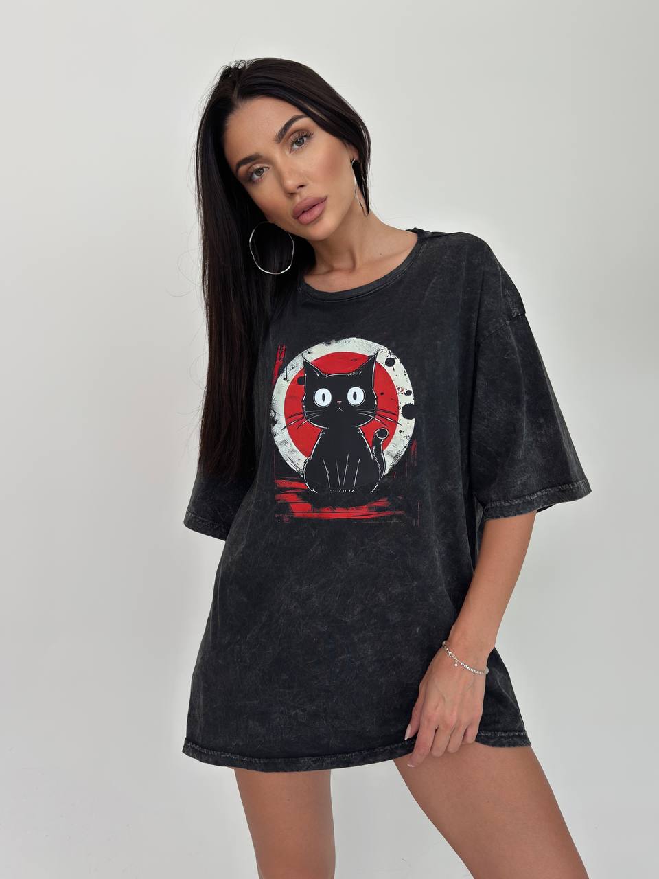 Yıkamalı Tişört Oversize