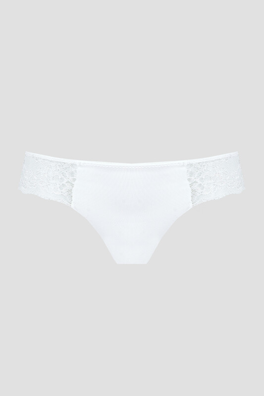 Ekru Lazer Kesim Dantelli String