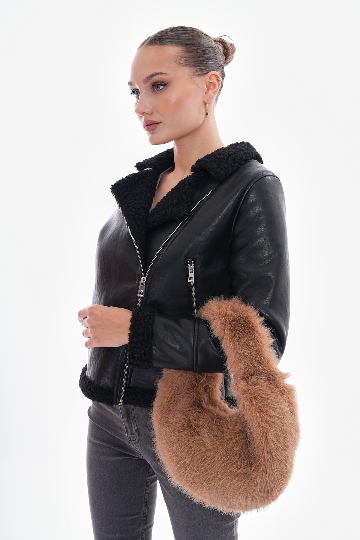Peluş Çanta - Camel
