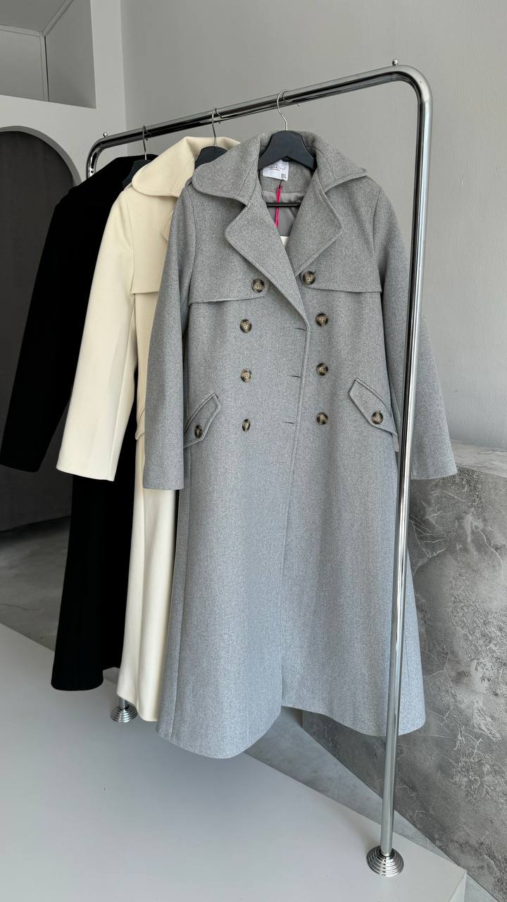 Kaşe Rüzgarlık Kaban - Ekru