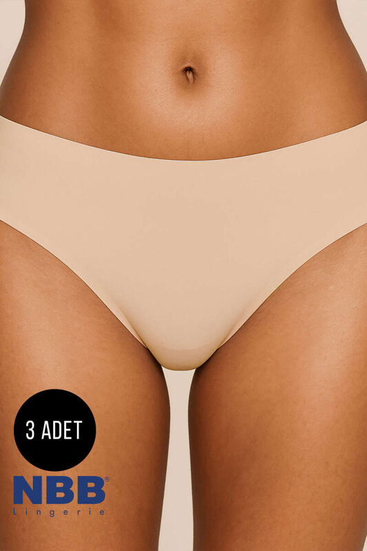 Ten Rengi 3'lü Lazer Kesim İz Yapmaz Basic Külot