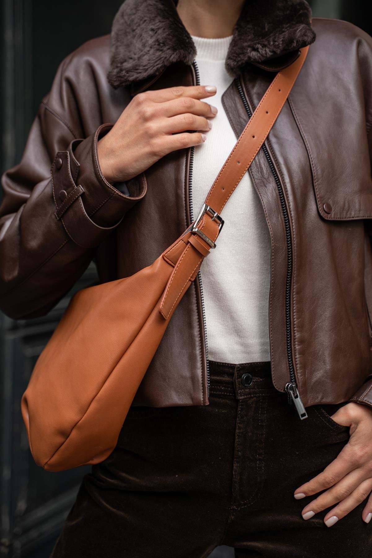 Nova Unisex Büyük Çanta - Taba