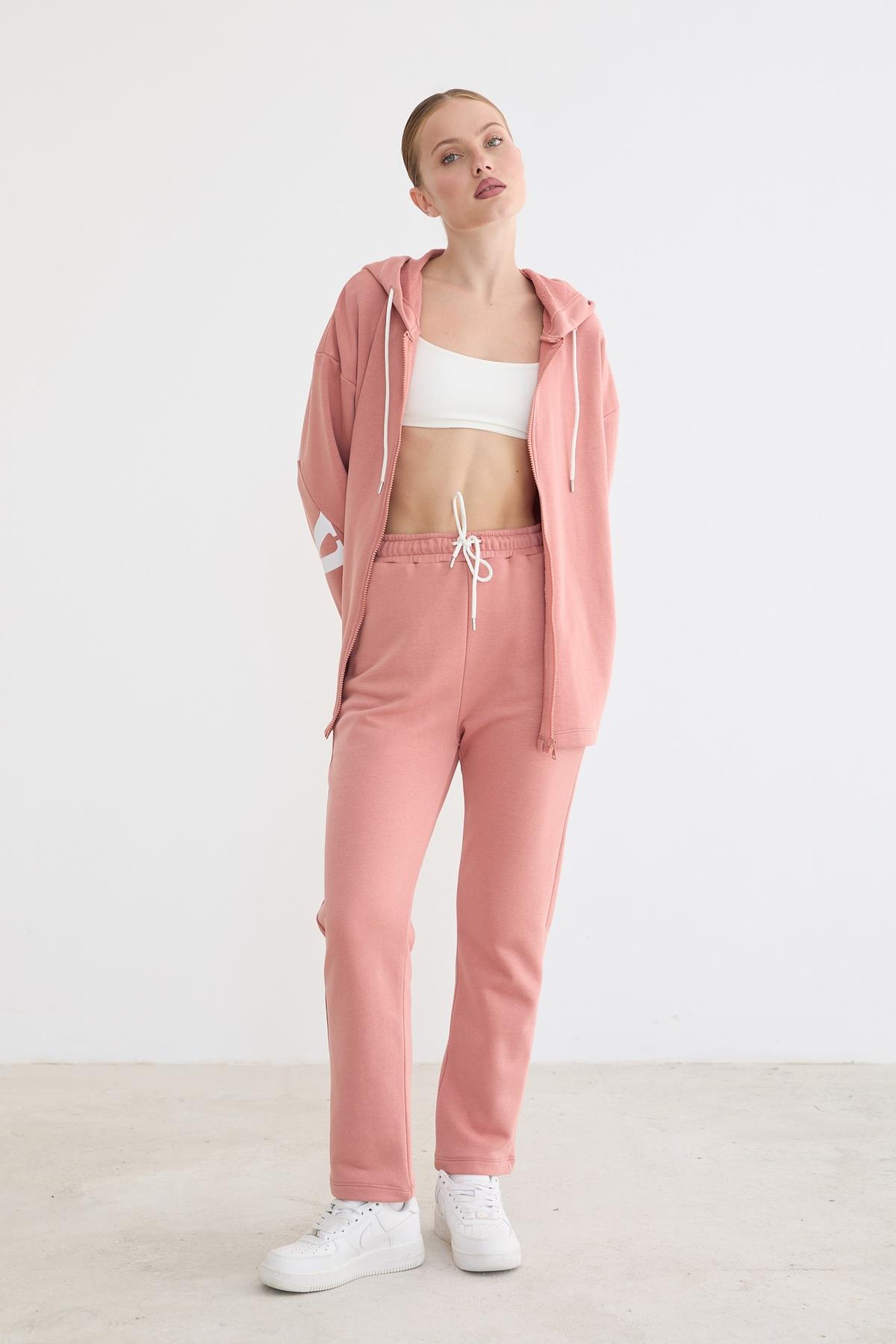 Pembe Gündelik Spor Jogger Pantolon