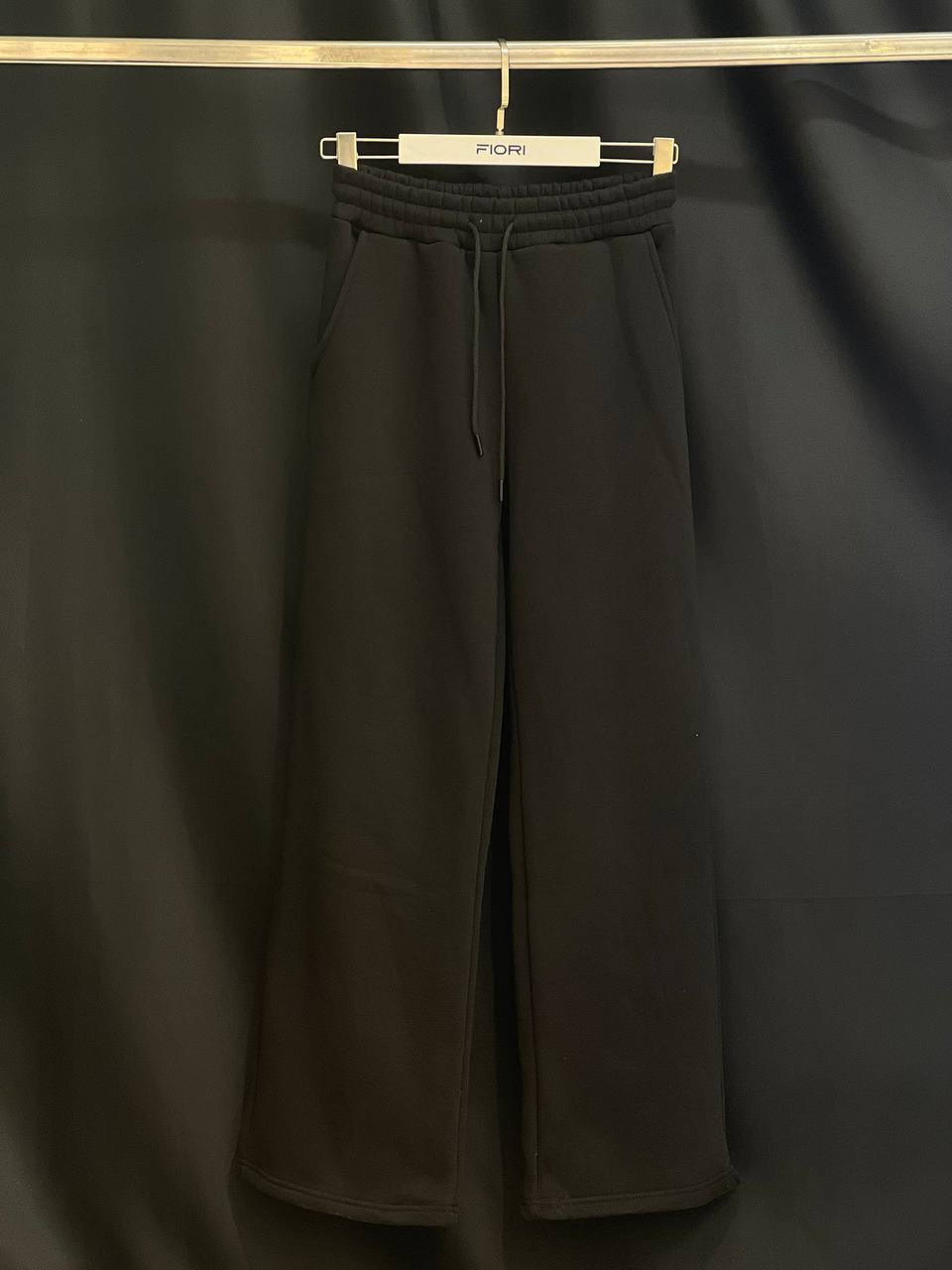 Siyah Gündelik Spor Jogger Pantolon İp Büzgülü Ve Yan Cepli