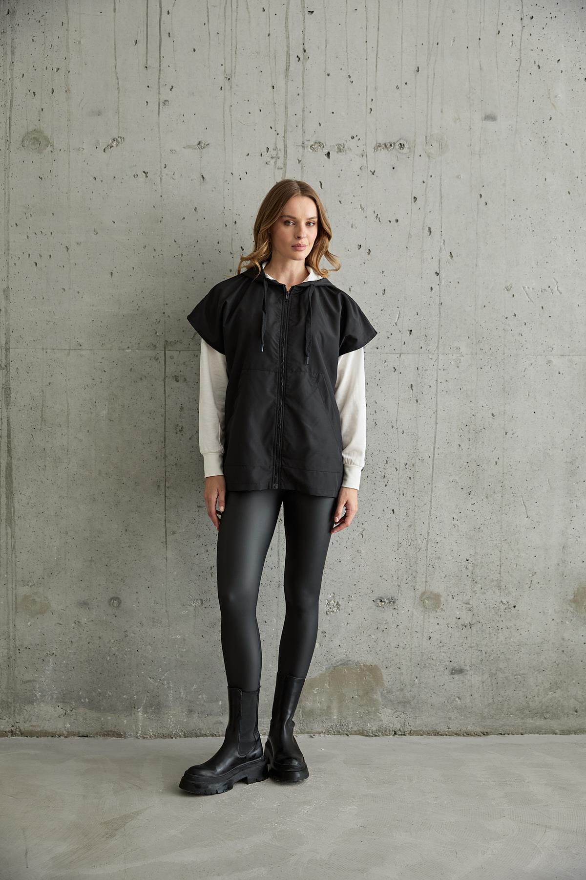 Kadın Garni Detaylı Sweatshirt Ekru-siyah