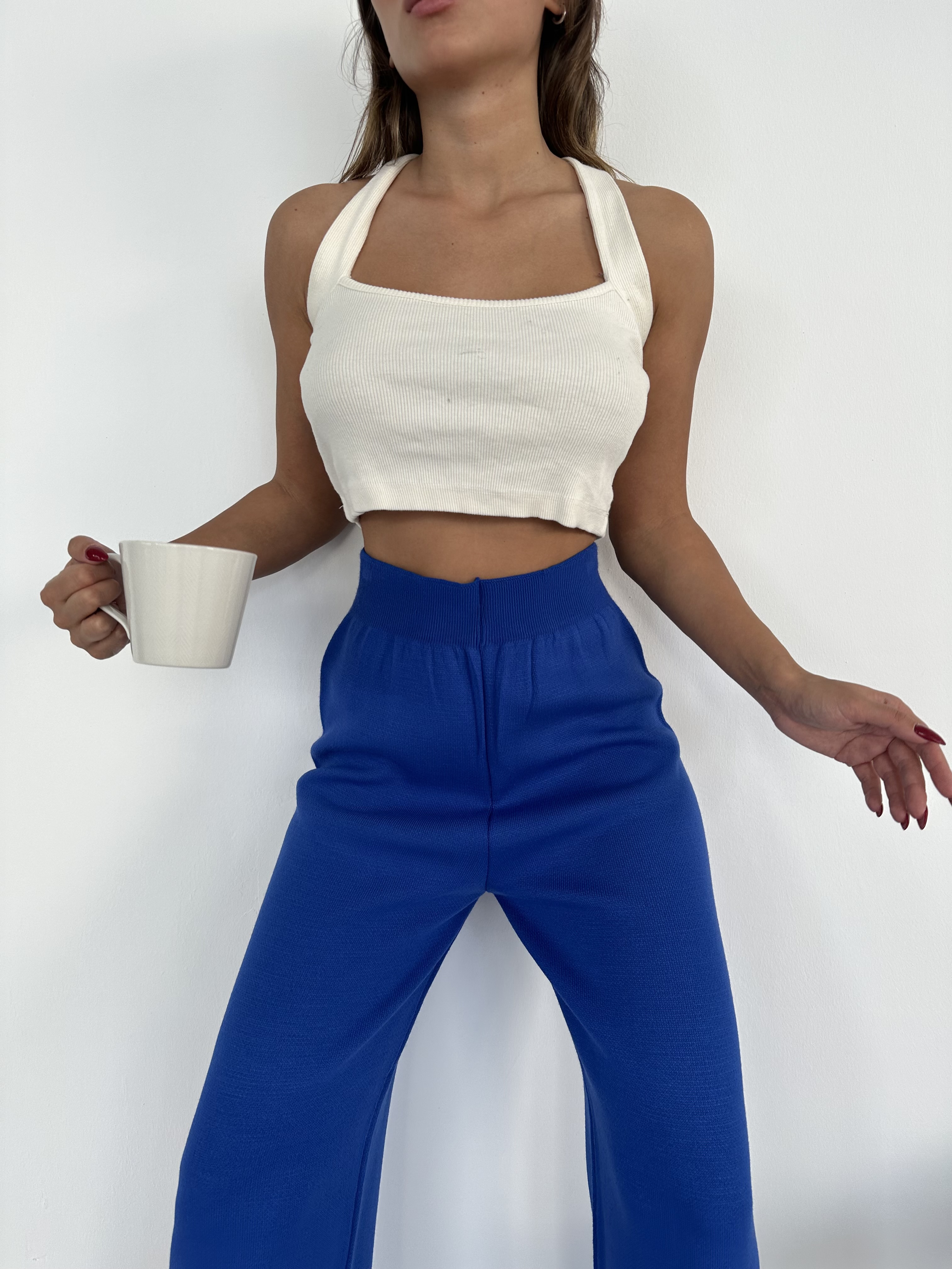 İpsiz Sade Basic Pantolon - Saks