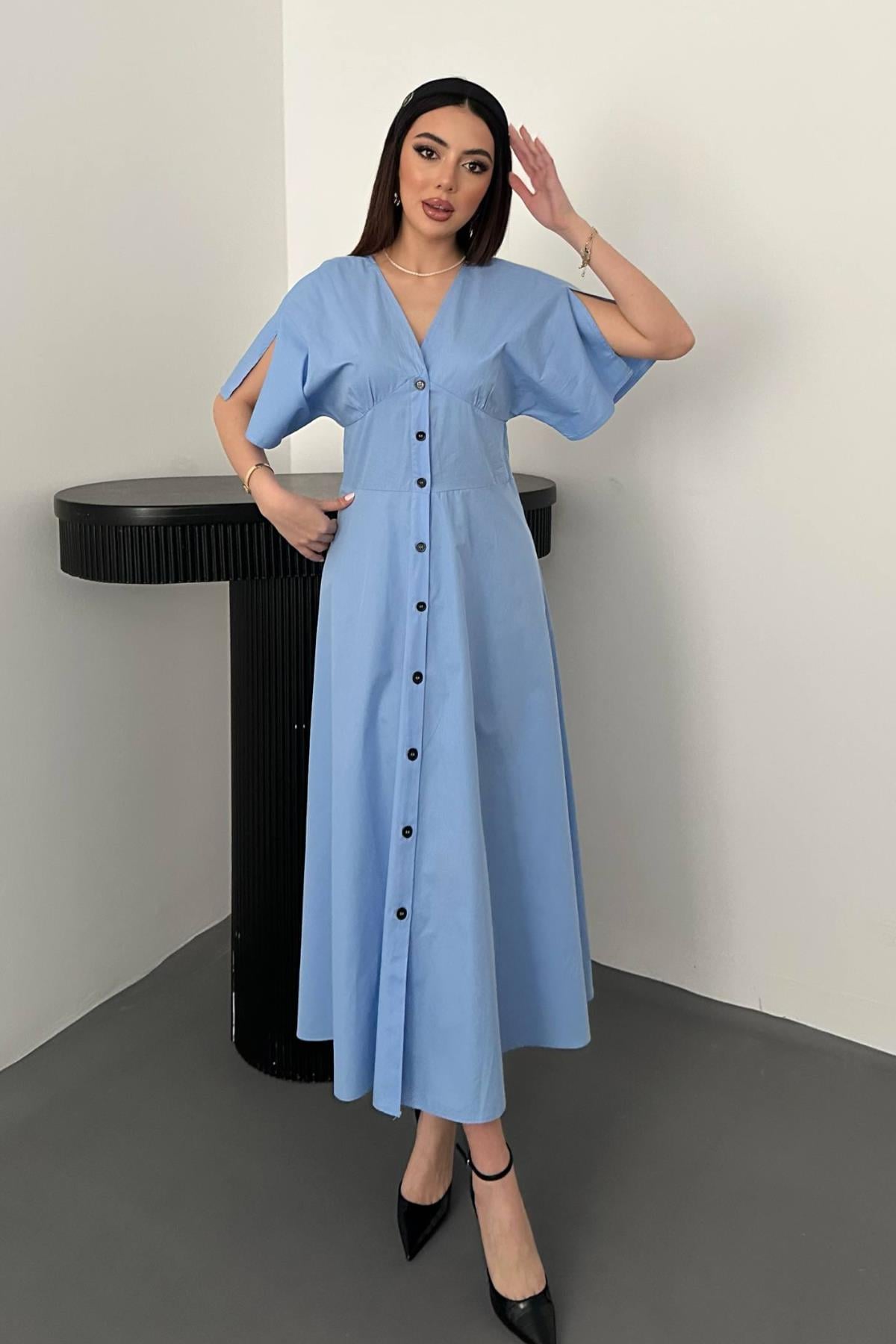 Mavi Zarif Fit & Flare Elbise