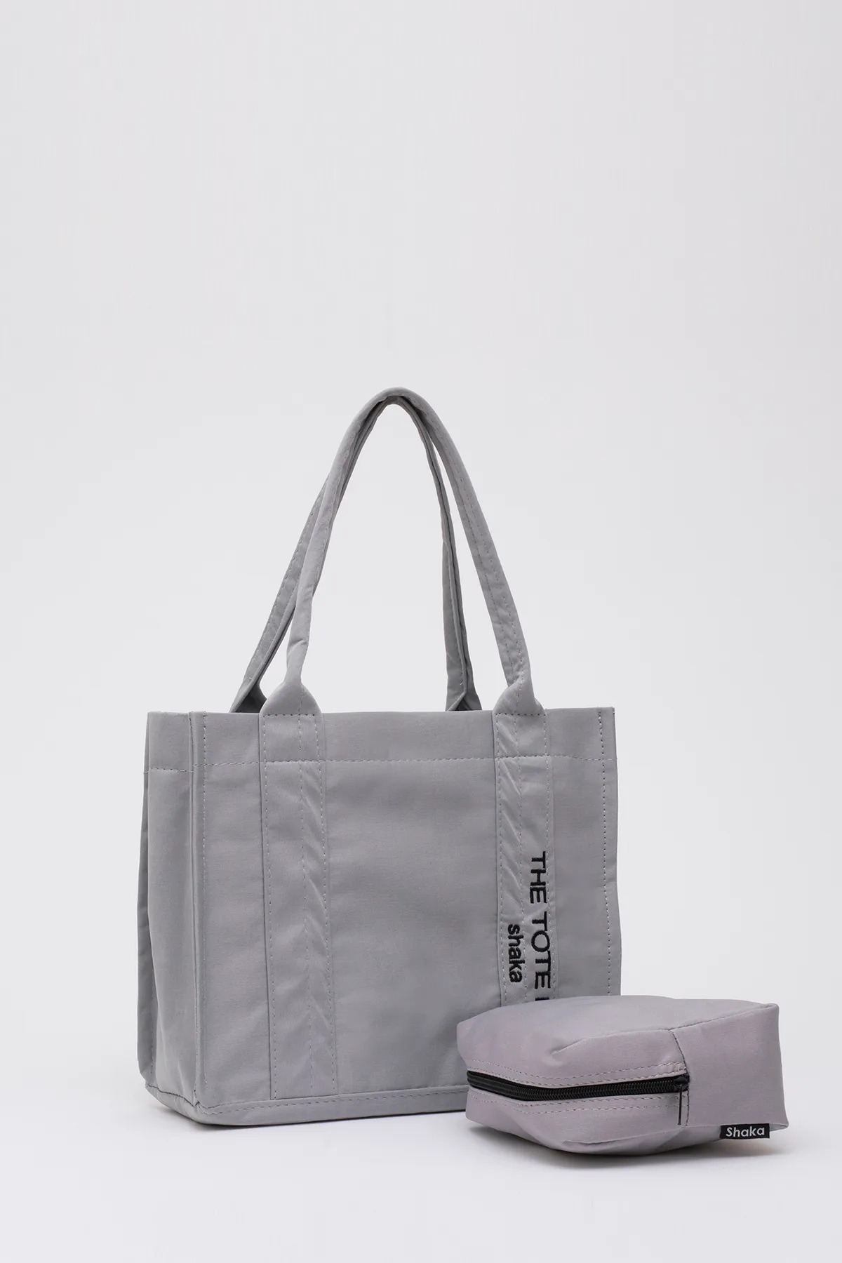 Çift Askılı The Tote Bag Nakış İşlemeli Makyaj Çantalı Kol Ve Omuz Çantası