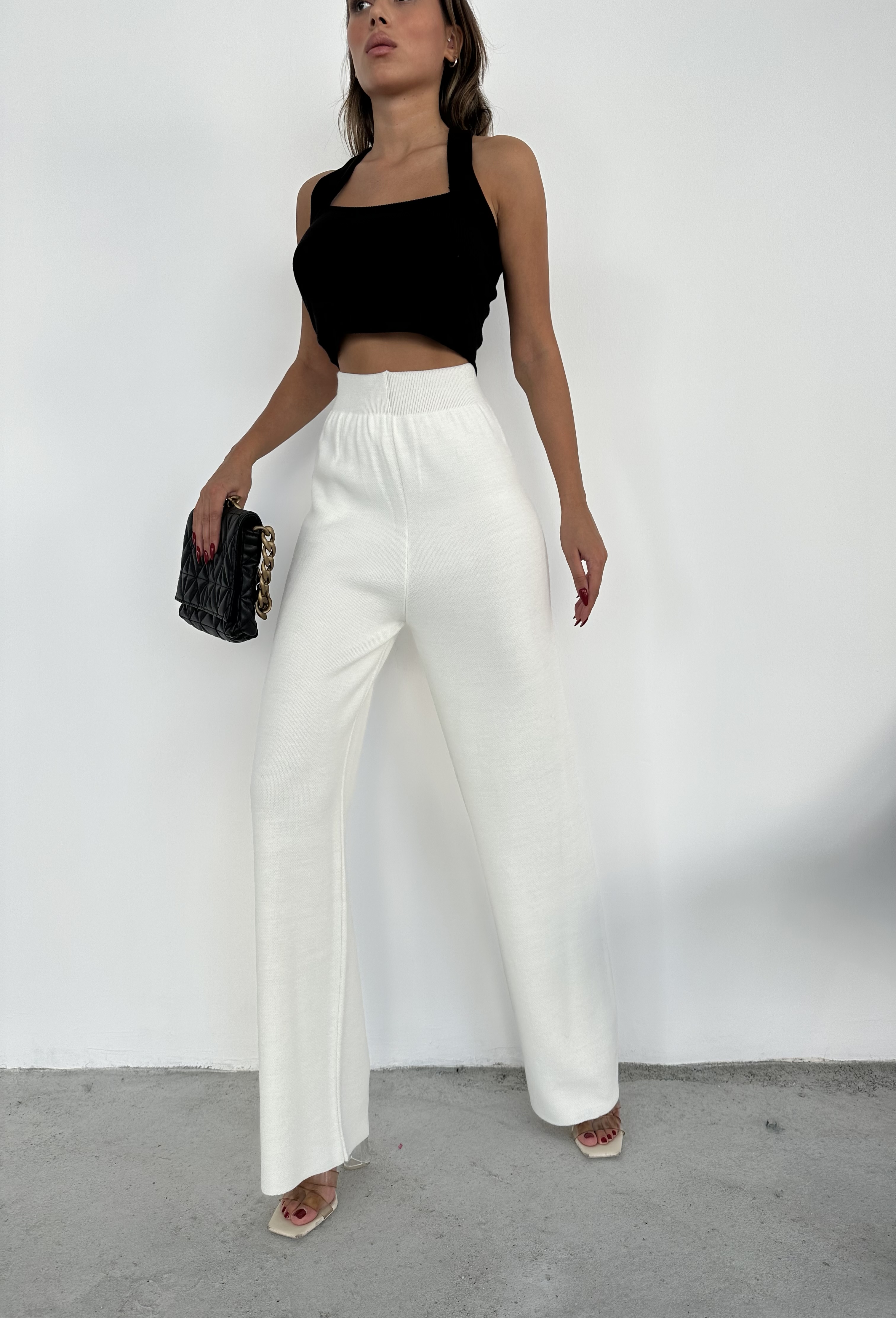 İpsiz Sade Basic Pantolon - Ecru
