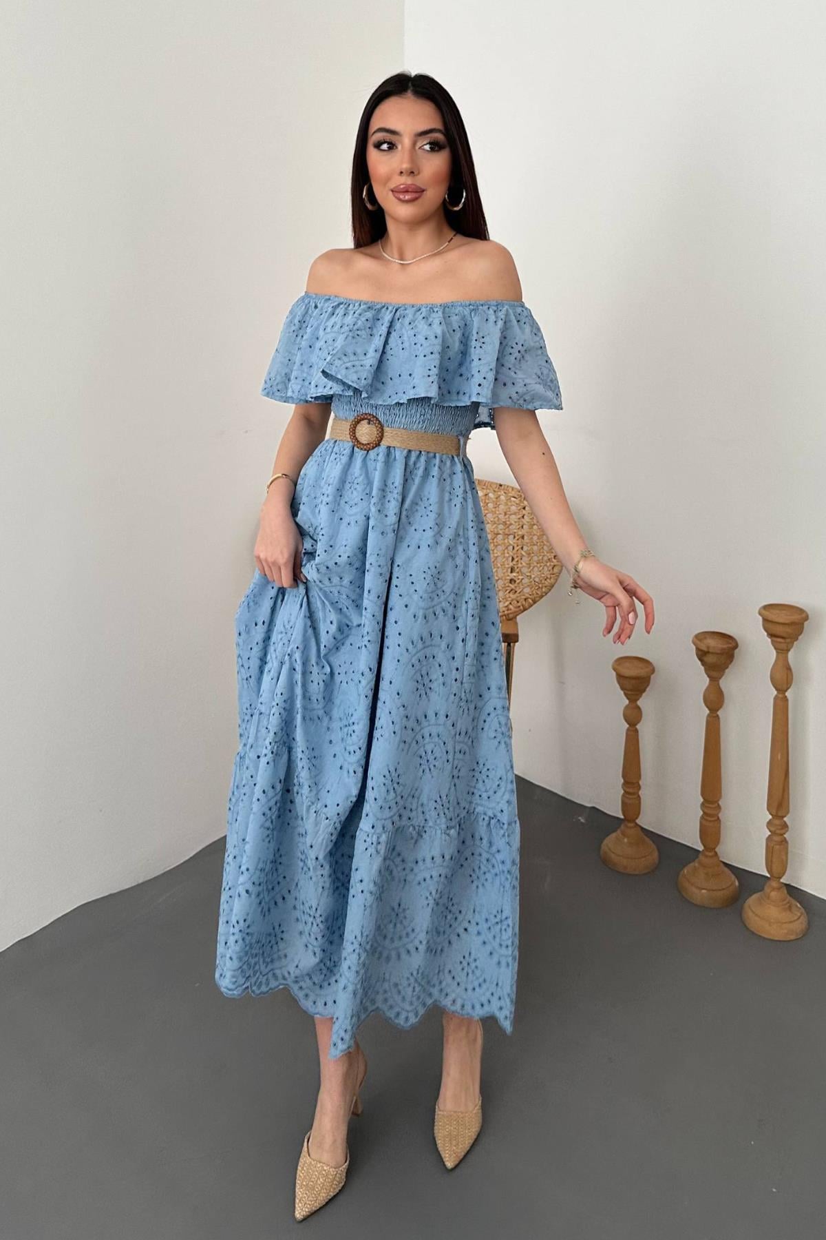 Mavi Boho Fit And Flare Maxi Elbise