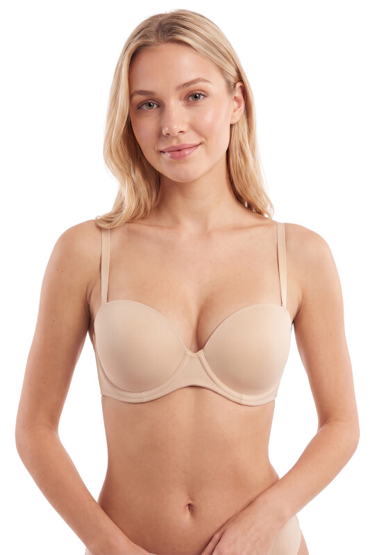Ten Rengi Straplez Push Up Sütyen