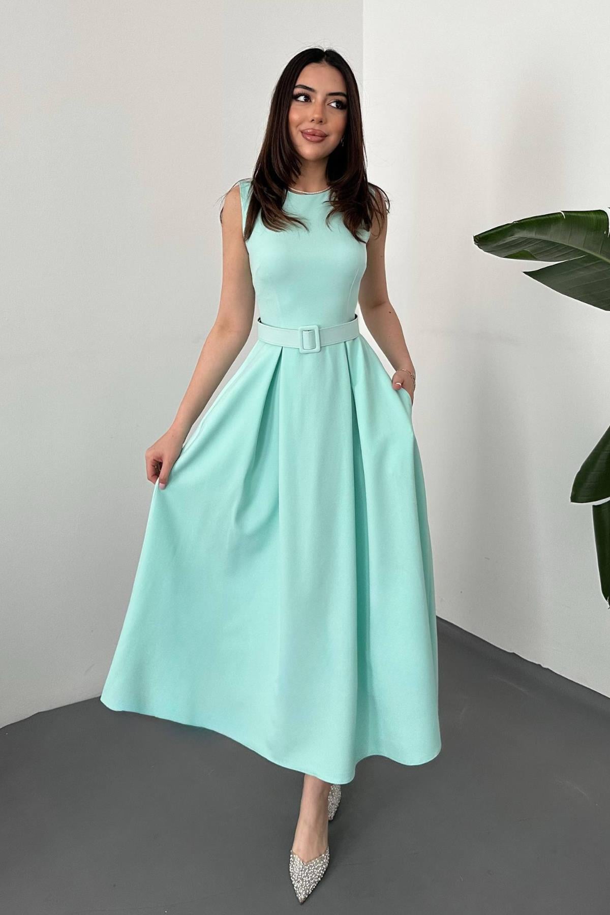 Mavi Fit And Flare Zarif Elbise